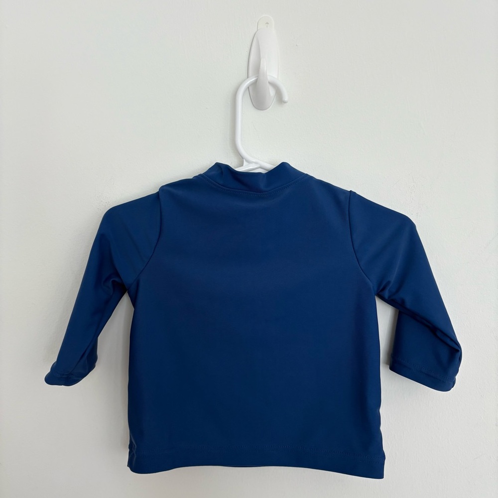 Primary Baby Kids Swim Top Rash Guard 0-3 Months Blue Swim Pool Summer UPF 50+ - Picture 5 of 11